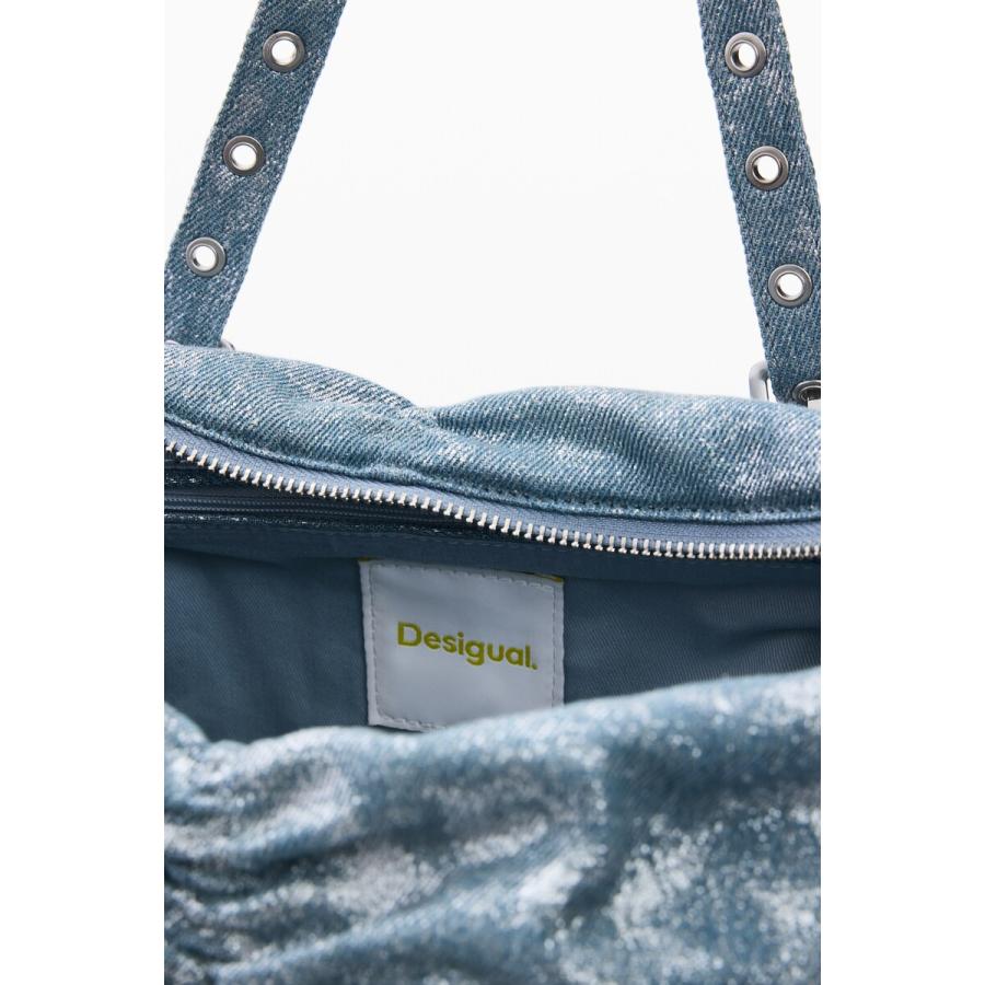 Desigual（デシグアル） デニムのギャザー入りミディアムバッグ 2026SS