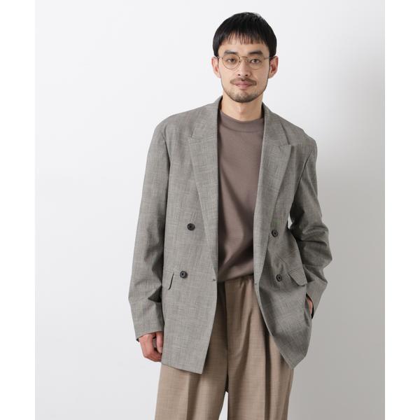 グレンチェックダブルブレストジャケット（セットアップ可） : マルイ