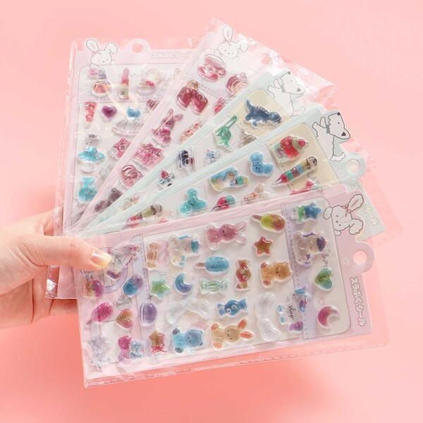【SLAP SLIP】スラぷくシール　8枚セット SLAP SLIP（スラップスリップ） ぷっくり可愛い☆ちゅるちゅるスラぷく