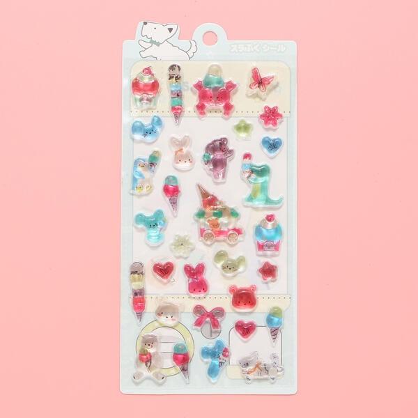 【SLAP SLIP】スラぷくシール　8枚セット SLAP SLIP（スラップスリップ） ぷっくり可愛い☆ちゅるちゅるスラぷく