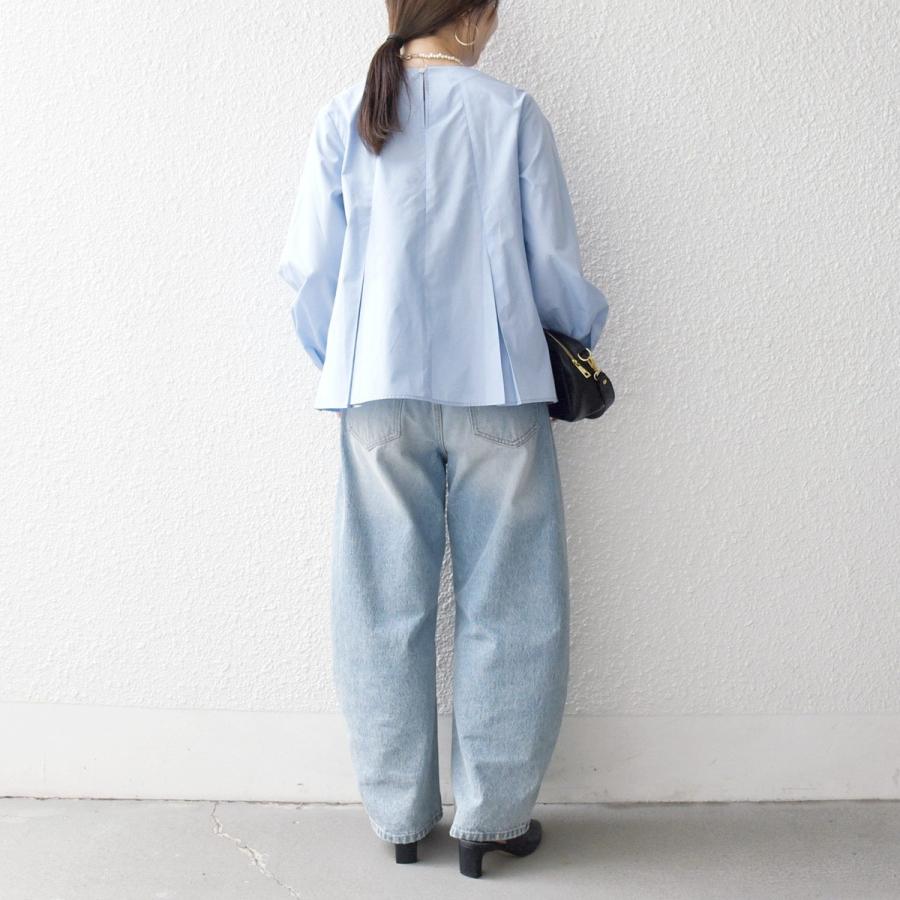 SHIPS any:〈洗濯機可能〉REPREVE フリル クルーネック Aライン ブラウスの画像