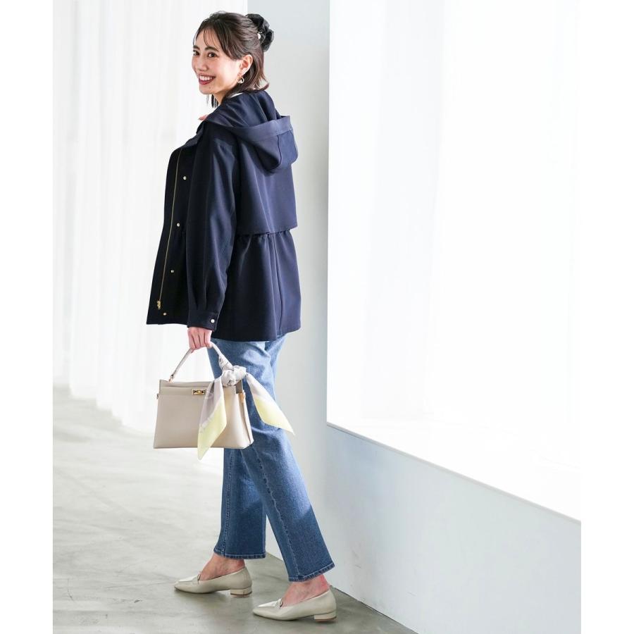 ANY SIS 【2WAY】エレカジストレッチ フーデットハーフ アウター ANY SIS（エニィスィス） 【2WAY】エレカジストレッチ フーデット