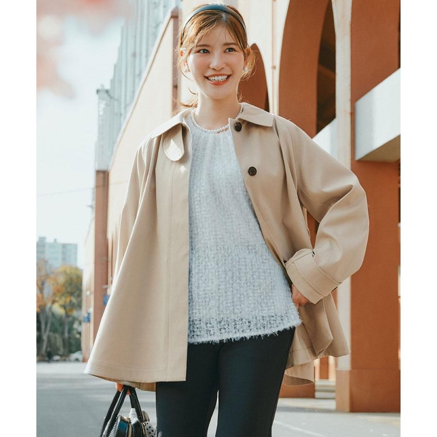 【即完！春の売れ筋1位コート】Aラインスプリングコート 2026 ネイビー 新品 UNFILO｜【昨年即完!春の売れ筋1位コート】Aライン スプリングコート