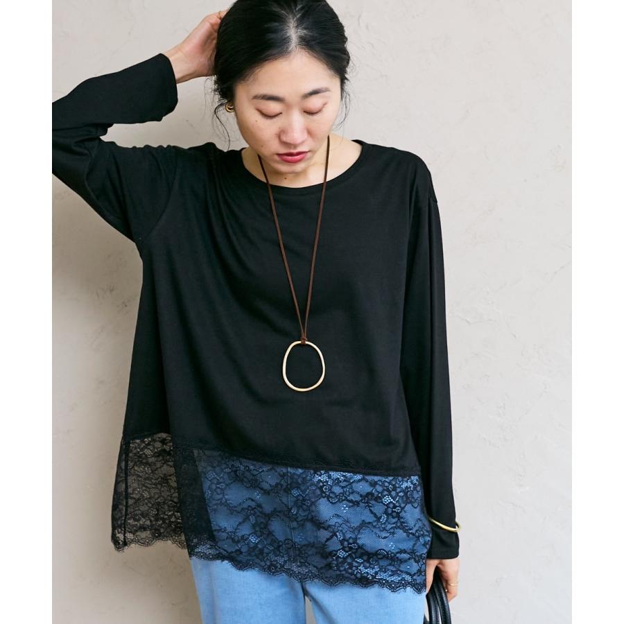 le.coeur blanc（ルクールブラン） 裾レースコンビカットソー : マルイ