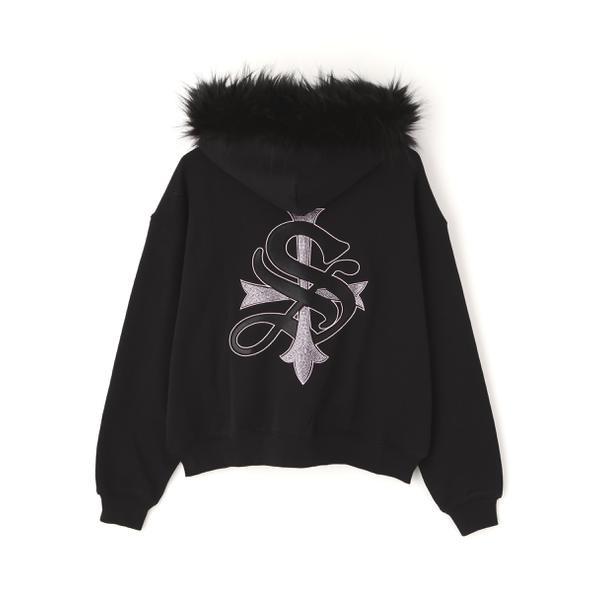 SUPPLIER／サプライヤー／FAUX FUR CROPPED CROSS ZIP HOODIE : マルイ