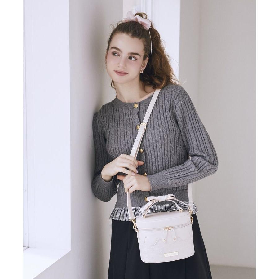 メゾンドフルール チョコレートキューブバッグ ショルダーバッグ Maison de FLEUR（メゾンドフルール） FLEURチョコレートキューブ