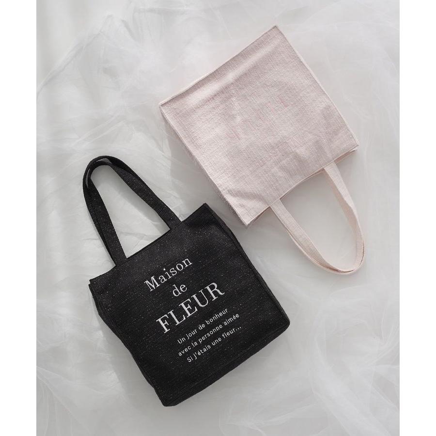 Maison de FLEUR（メゾンドフルール） 【A4対応】ツイードロゴ刺繍
