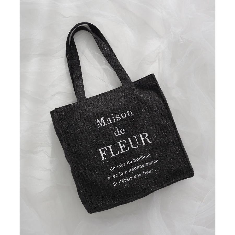 Maison de FLEUR（メゾンドフルール） 【A4対応】ツイードロゴ刺繍