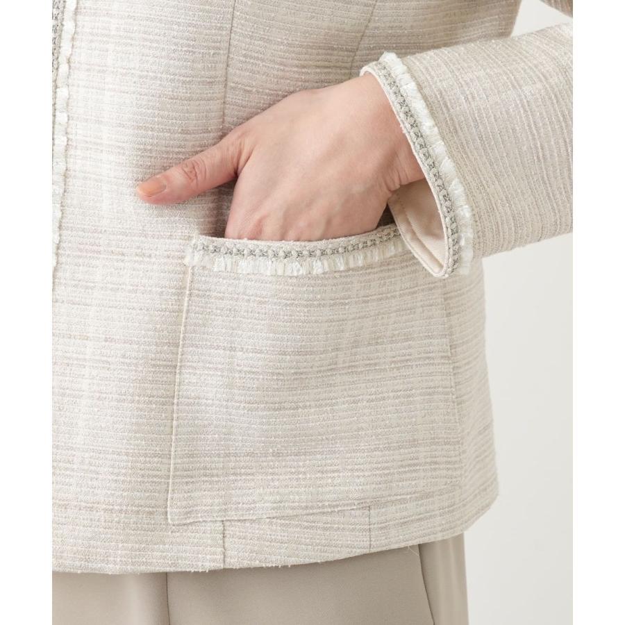 ツイードノーカラージャケット【ROCHAS Premiere】の画像