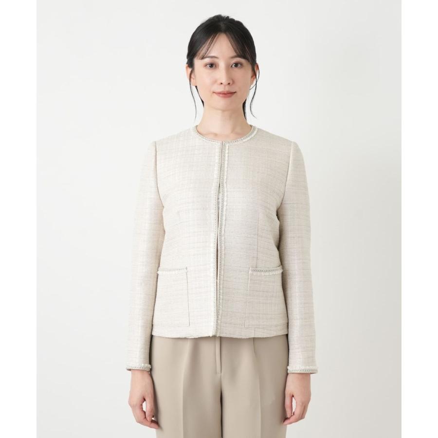 ツイードノーカラージャケット【ROCHAS Premiere】の画像