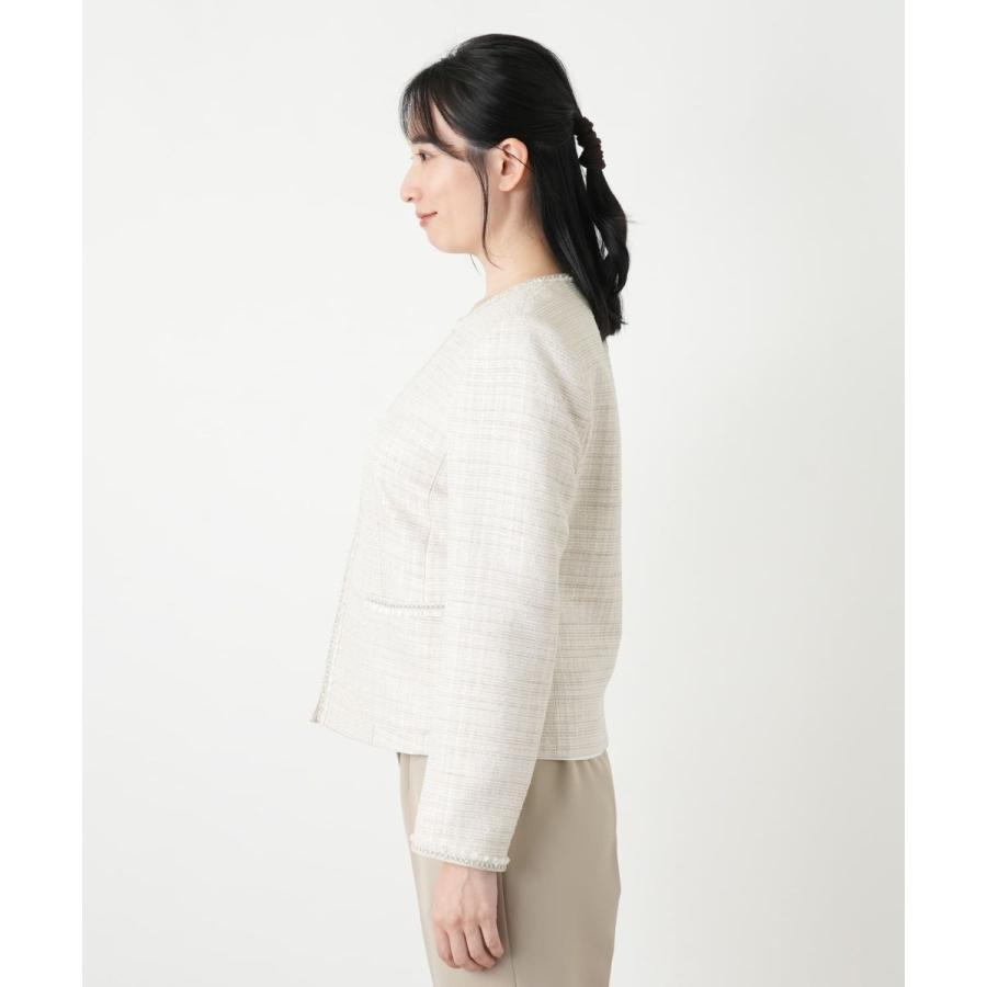 ツイードノーカラージャケット【ROCHAS Premiere】の画像