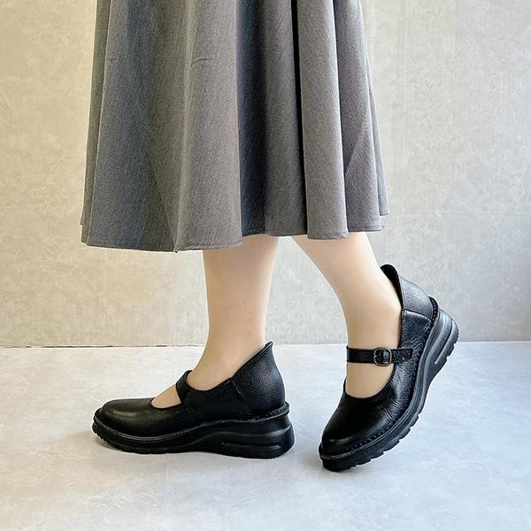 【26春夏新作】【本革・ハンズフリー】ストラップ付き厚底コンフォートパンプス_5