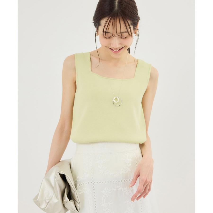 【極美品】FOXEY BOUTIQUE スクエアネックニットタンクトップ ROPE' PICNIC（ロペ ピクニック） スクエアネックニットタンクトップ