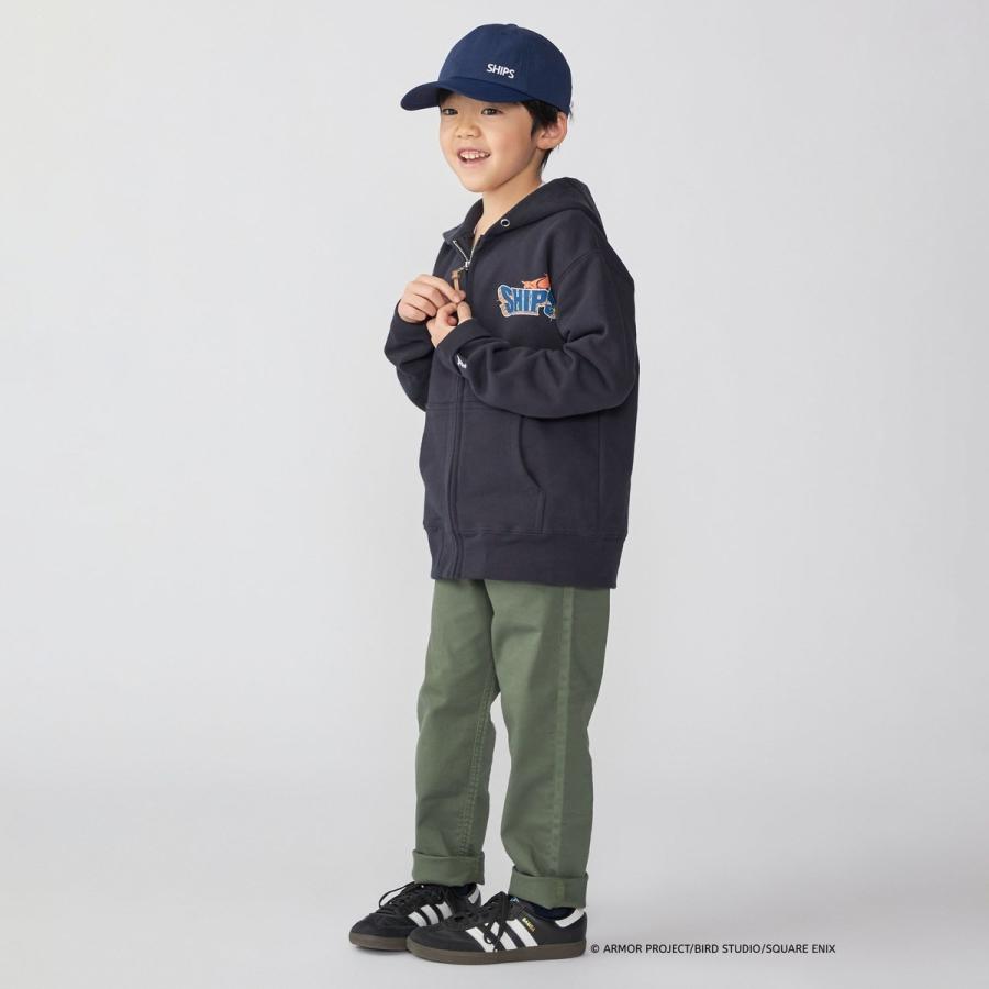 DQVIIR × SHIPS:110〜150cm ロゴ ZIP フーディー〈KIDS〉の画像