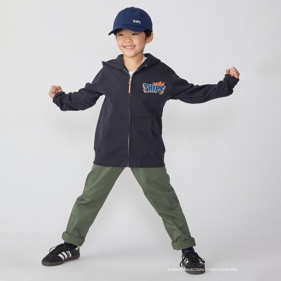 DQVIIR × SHIPS:110〜150cm ロゴ ZIP フーディー〈KIDS〉の画像