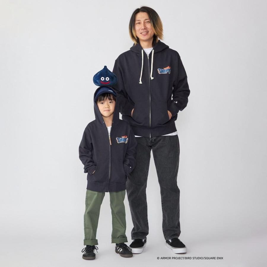 DQVIIR × SHIPS:110〜150cm ロゴ ZIP フーディー〈KIDS〉の画像