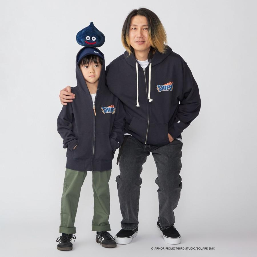 DQVIIR × SHIPS:110〜150cm ロゴ ZIP フーディー〈KIDS〉の画像