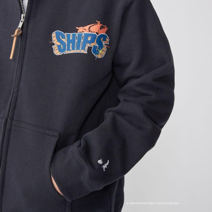 DQVIIR × SHIPS:110〜150cm ロゴ ZIP フーディー〈KIDS〉の画像