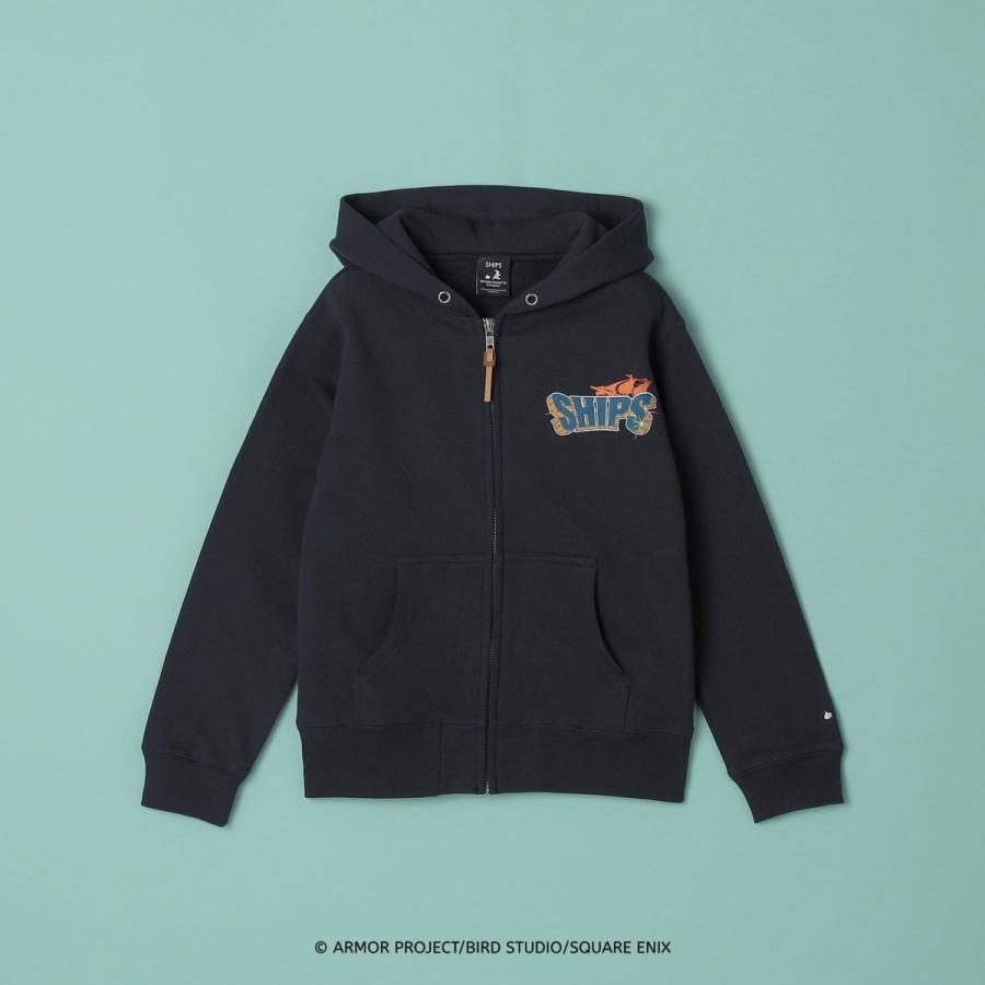 DQVIIR × SHIPS:110〜150cm ロゴ ZIP フーディー〈KIDS〉の画像