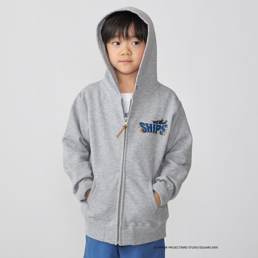 DQVIIR × SHIPS:110〜150cm ロゴ ZIP フーディー〈KIDS〉の画像