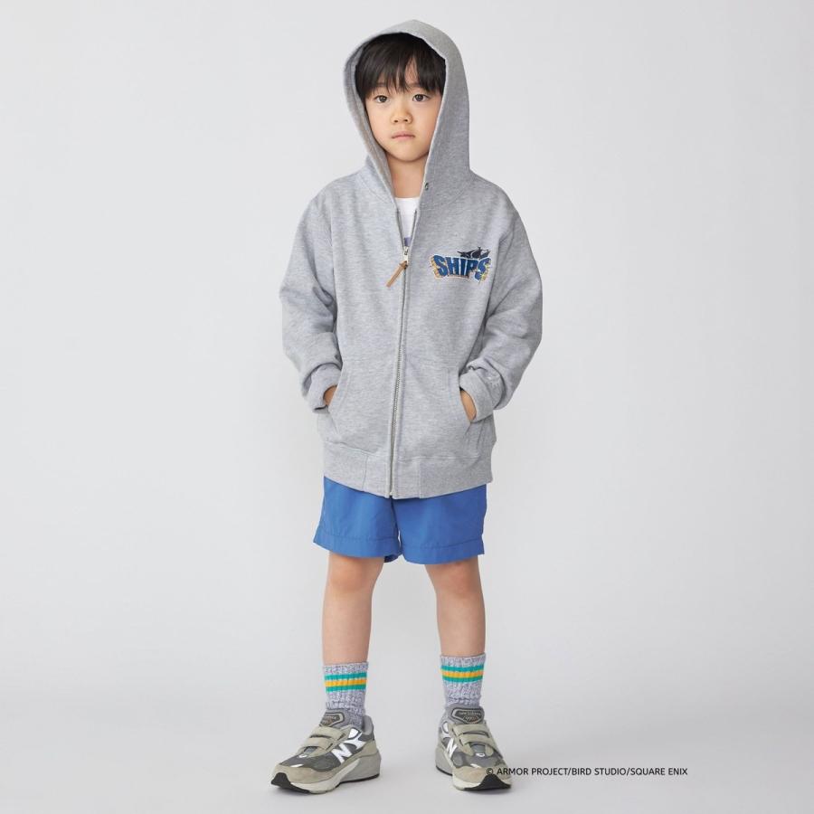 DQVIIR × SHIPS:110〜150cm ロゴ ZIP フーディー〈KIDS〉の画像