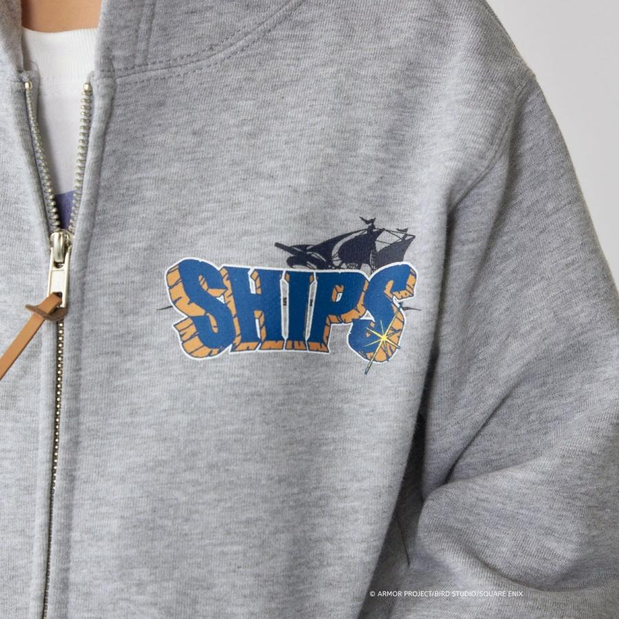 DQVIIR × SHIPS:110〜150cm ロゴ ZIP フーディー〈KIDS〉の画像