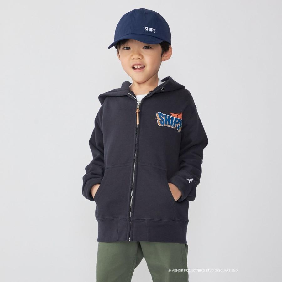 DQVIIR × SHIPS:110〜150cm ロゴ ZIP フーディー〈KIDS〉の画像