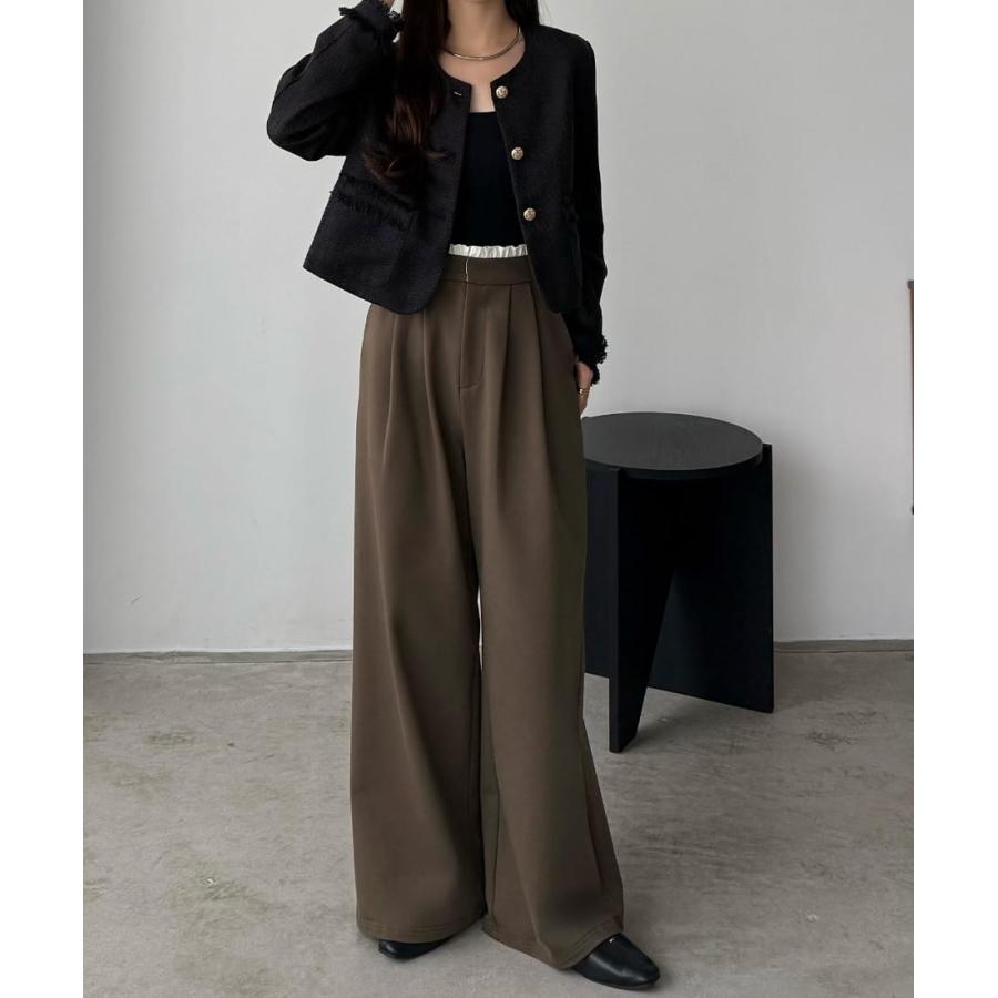美品✨ Gi.Capri ジ・カプリ イタリア製 ウールジャケット 44 茶 KAREI ダンボールニットジャケット ノーカラージャケット パーカー