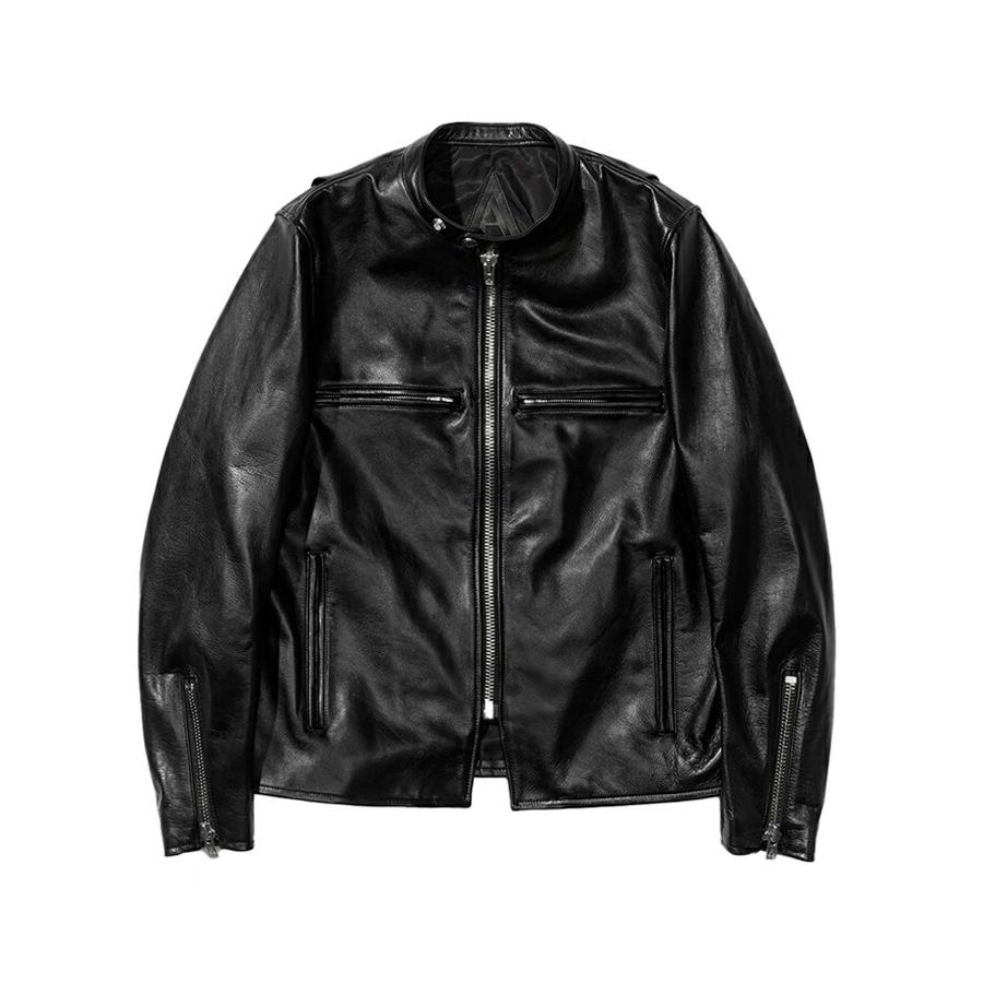 RACER JACKET / ブラックスムース [AMJ2402]の画像