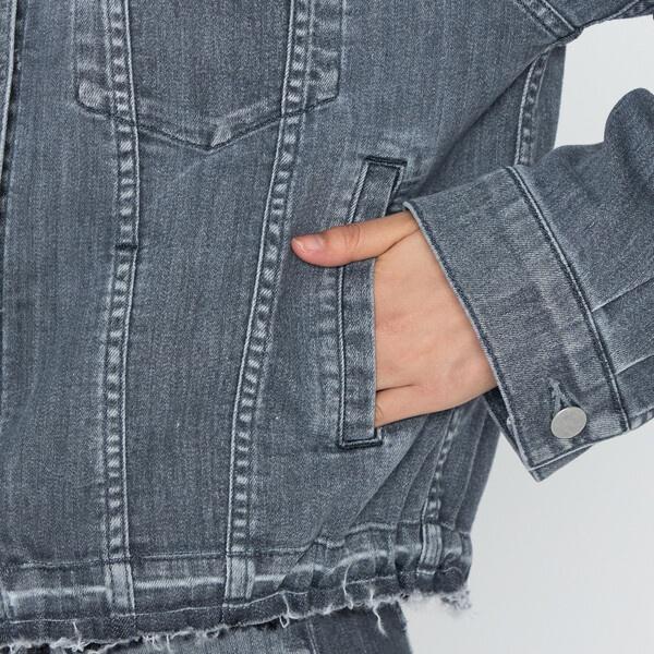 中空ストレッチデニム ジャケットの画像