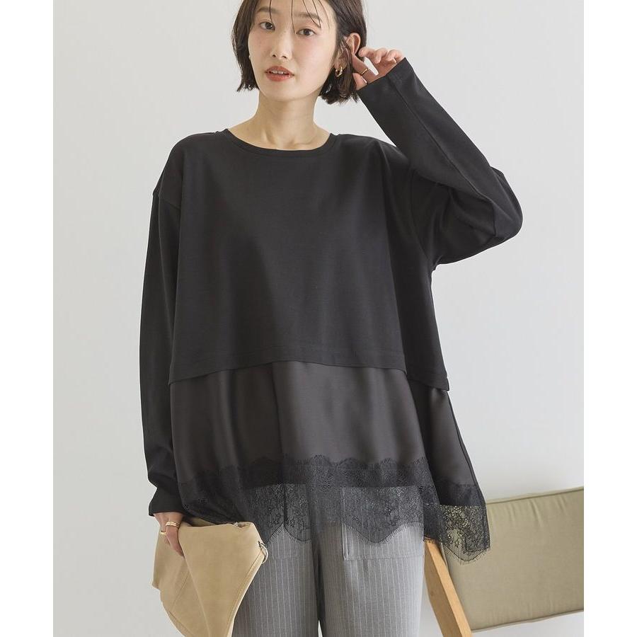 【オーカー】スカラップレースニット AMERICAN HOLIC（アメリカンホリック） スカラップレースプルオーバー