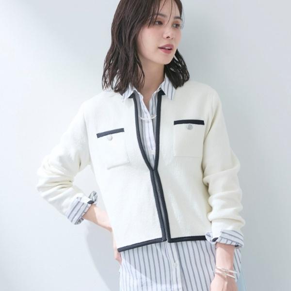 INDIVI (インディヴィ)【セレモニー】ブークレジャケットニットカーディガン インディヴィ INDIVI 【軽量／セレモニー】ブークレジャケット ニット