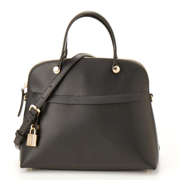 【美品】フルラ　パイパー　ブラック　Ｍ　ハンドバッグ FURLA（フルラ） 【公式】フルラ パイパー (Furla Piper) ハンドバッグ