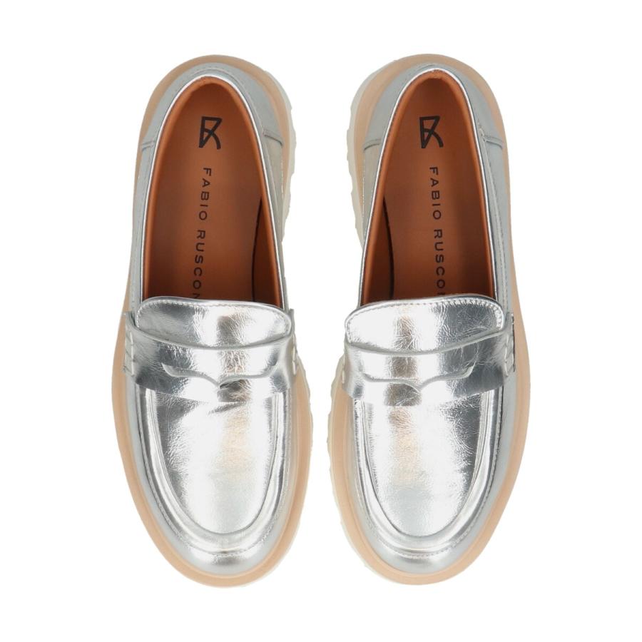 Fabio Rusconi◆4.5cmヒール◆ラウンドトウ厚底ローファー