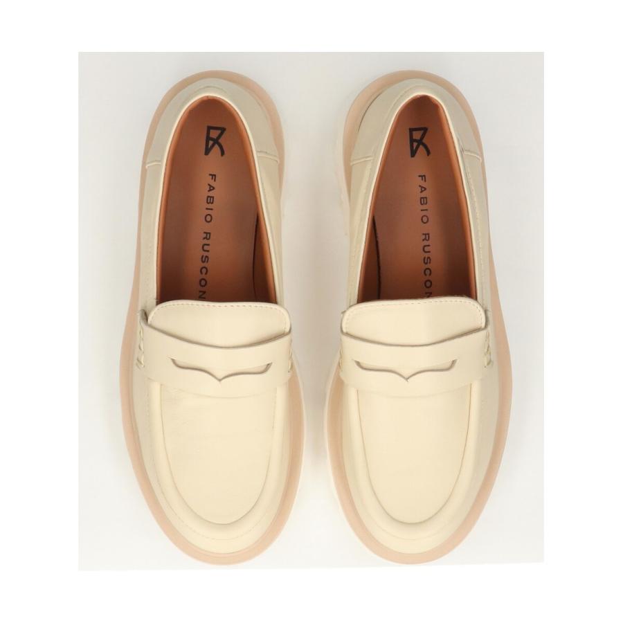 Fabio Rusconi◆4.5cmヒール◆ラウンドトウ厚底ローファー