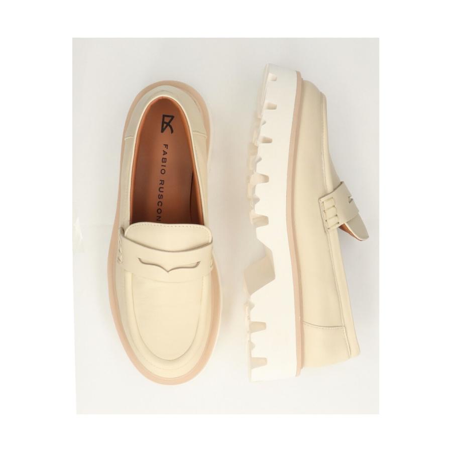 Fabio Rusconi◆4.5cmヒール◆ラウンドトウ厚底ローファー