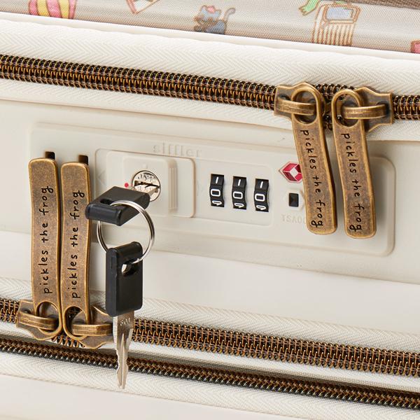 【siffler/ハピタス】カプセルキャリー かえるのピクルス ぬい活 スーツケース Sサイズ 拡張_10