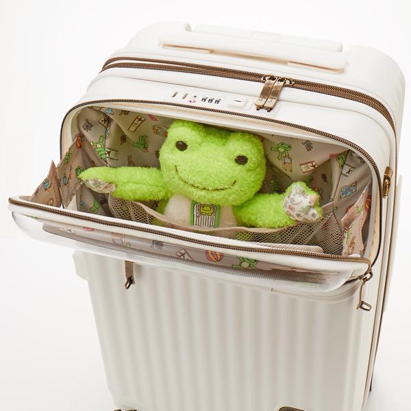 【siffler/ハピタス】カプセルキャリー かえるのピクルス ぬい活 スーツケース Sサイズ 拡張_7