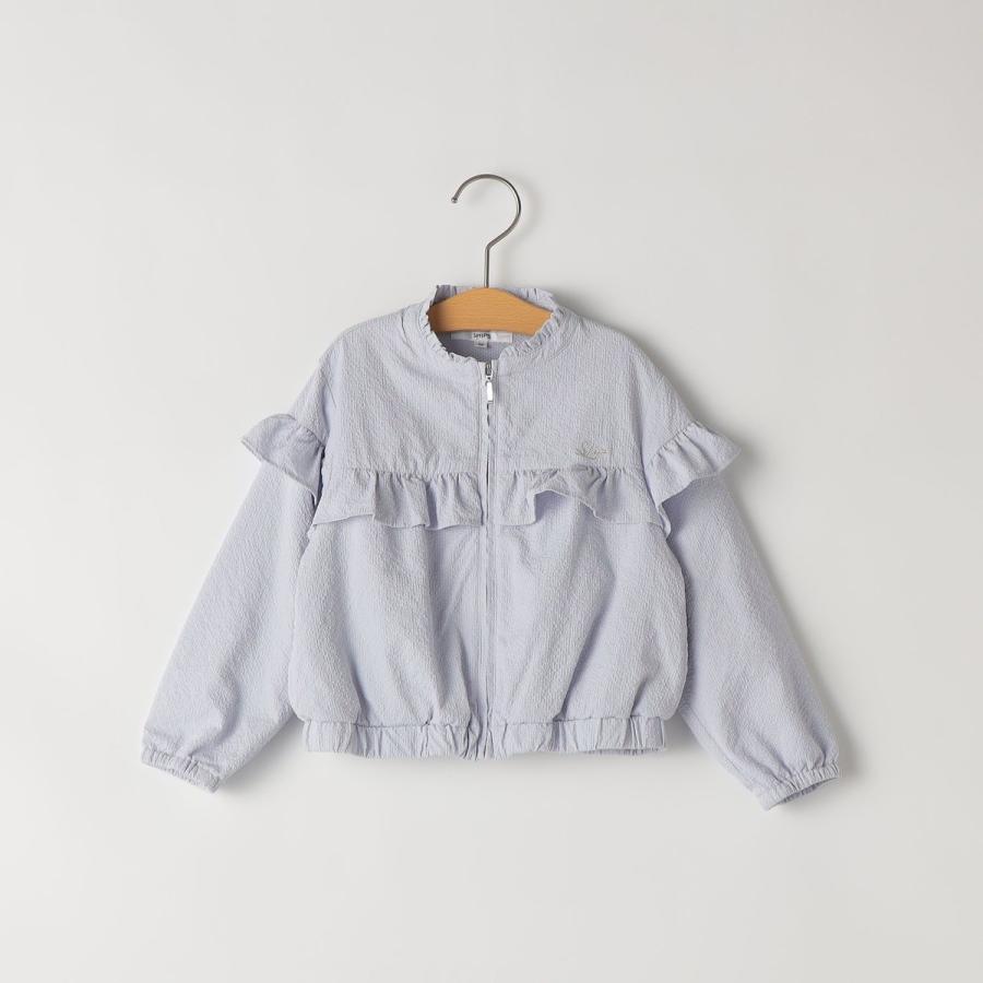 SHIPS KIDS:80〜90cm / 〈UVカット〉ドライタッチ フリル ライト ブルゾンの画像
