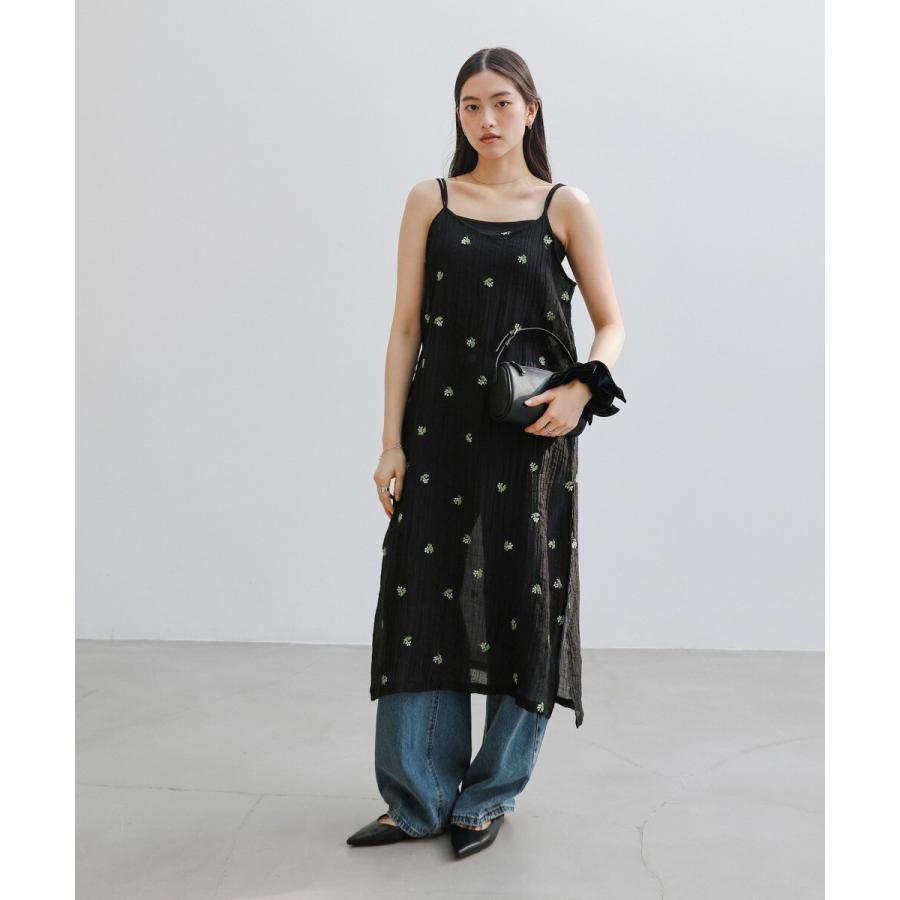 【美品】ANDREA&Co. 紫陽花柄 シアーフラワーキャミワンピース　完売品 andme（アンドミー） 小花柄 シアー キャミソール ワンピース : マルイ