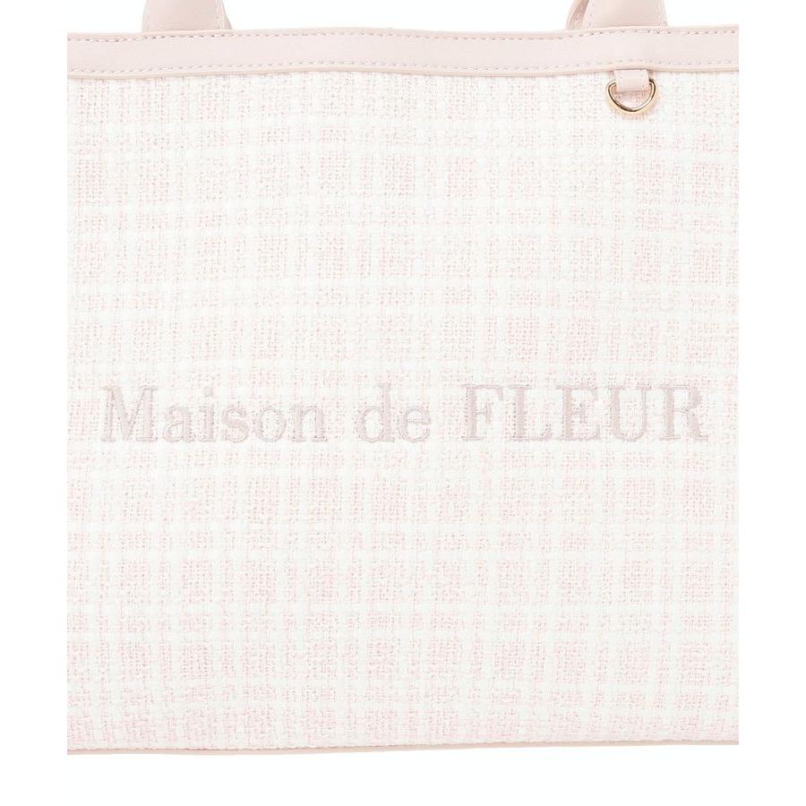 Maison de FLEUR（メゾンドフルール） スカーフ付きツイードスクエア