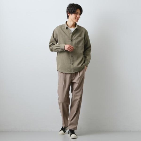 THE SHOP TK 【LINO FINE】リネンライク 長袖シャツ UVカットイージー