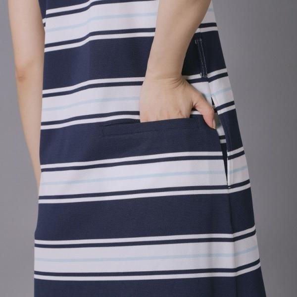adabat（アダバット） 【ADABAT NAVY】UVカット ランダムボーダーポロ