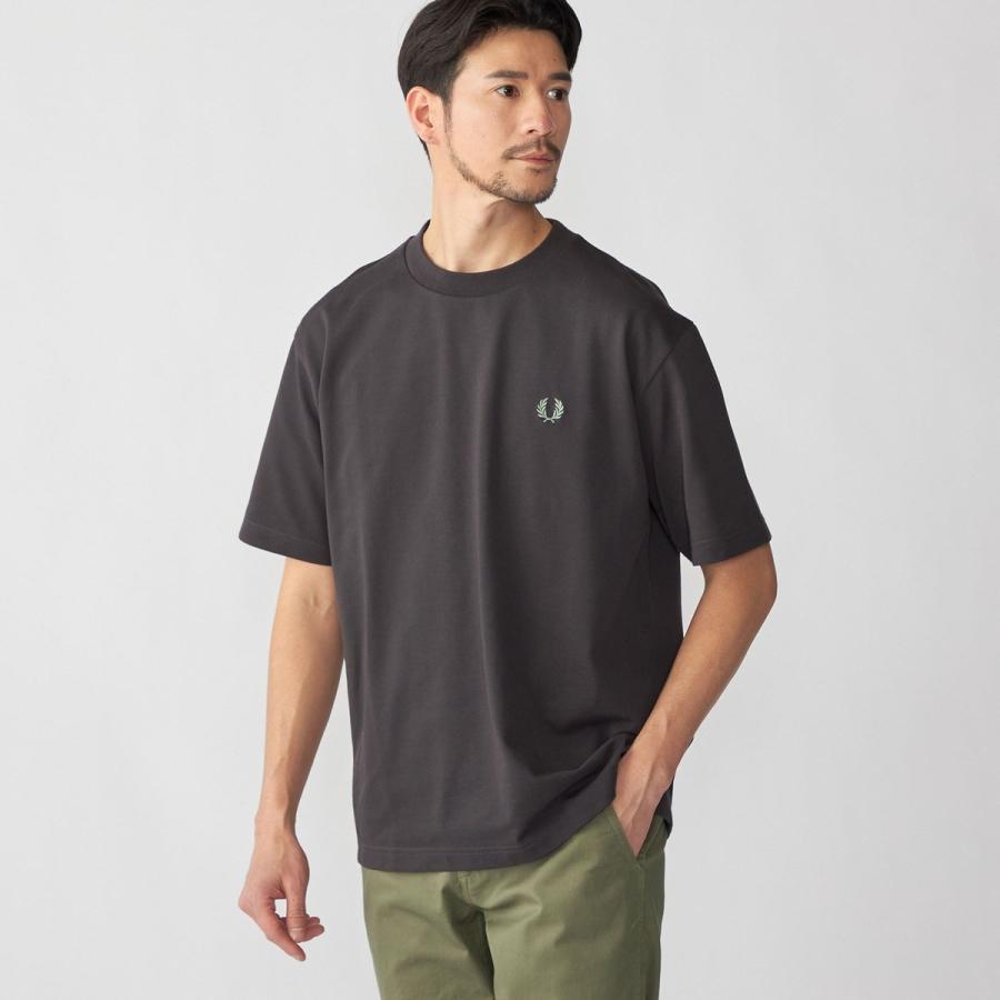 SHIPS別注 FRED PERRY・ワンポイントロゴ ピケ Tシャツ グレー SHIPS（シップス） 【SHIPS別注】FRED PERRY: ワンポイントロゴ ピケ T