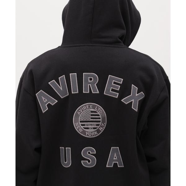 AVIREX 刺繍ジップジャケット AVIREX（アヴィレックス） 《直営店限定》VARSITY FLAG ZIP PARKA