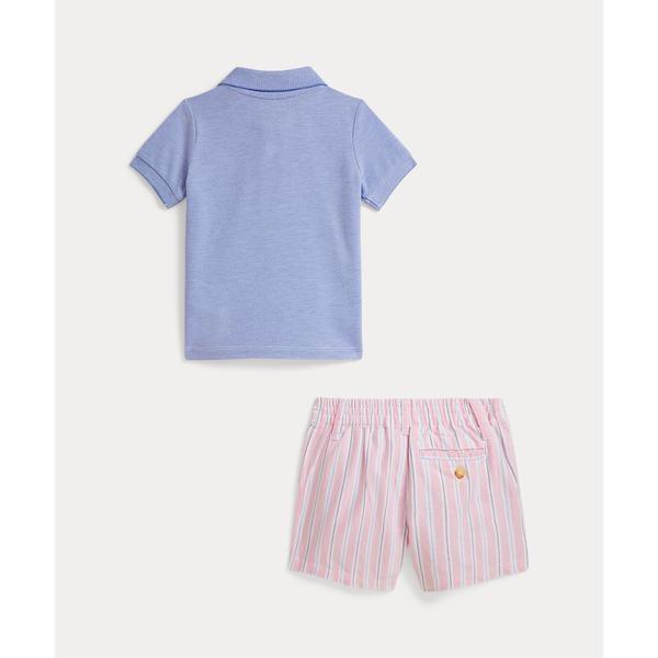 POLO RALPH LAUREN - (もの言う花)オックスフォード メッシュ スポーツシャツ ＆ ストライプド 遊撃手