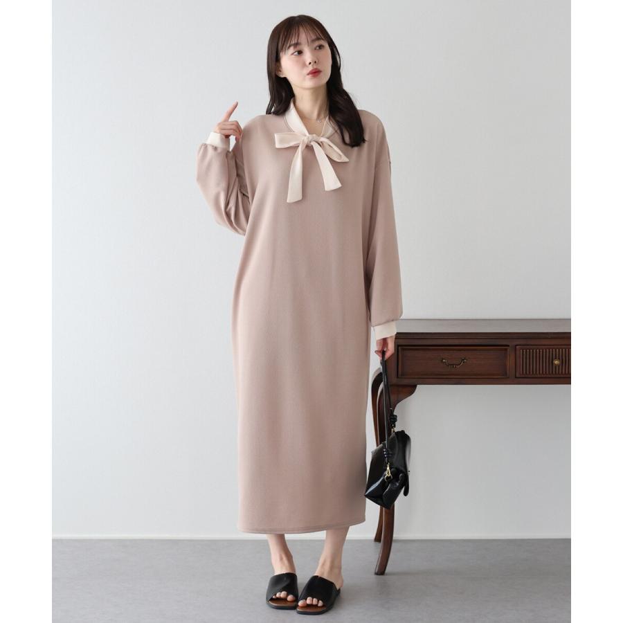 現行♡フェンディ パールカフス ボウタイワンピース バイカラー ロング 36 BLUEEAST（ブルーイースト） バイカラーボウタイワンピース : マルイ