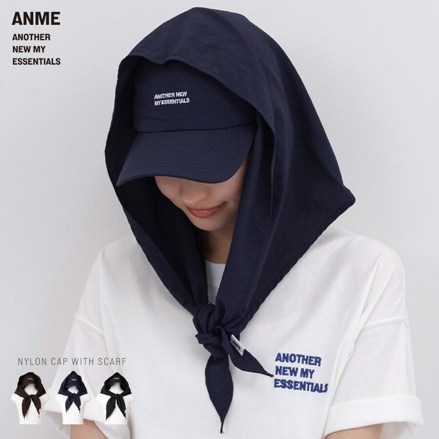 接触冷感 UVカット(UPF50＋) 撥水加工ナイロンロゴキャップ ANME