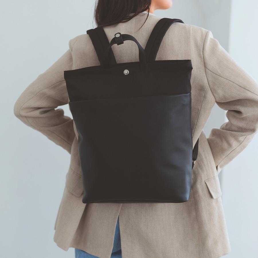 【Breath TOPKAPI】LINEA レザーコンビ リュック バックパック　A4 / 軽量の画像