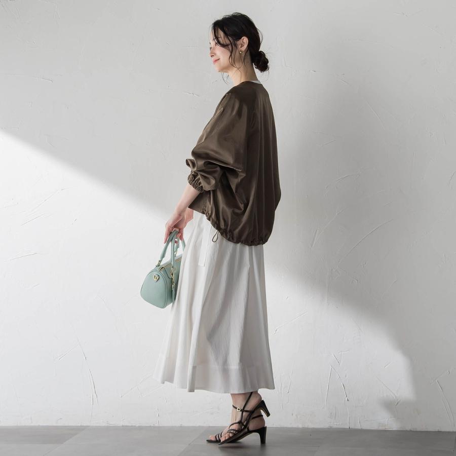 サテンジップブルゾン≪手洗い≫ AURLEE24SS ハードツイスト 